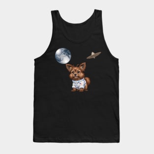 Adorable Yorkie Astronaut Tank Top